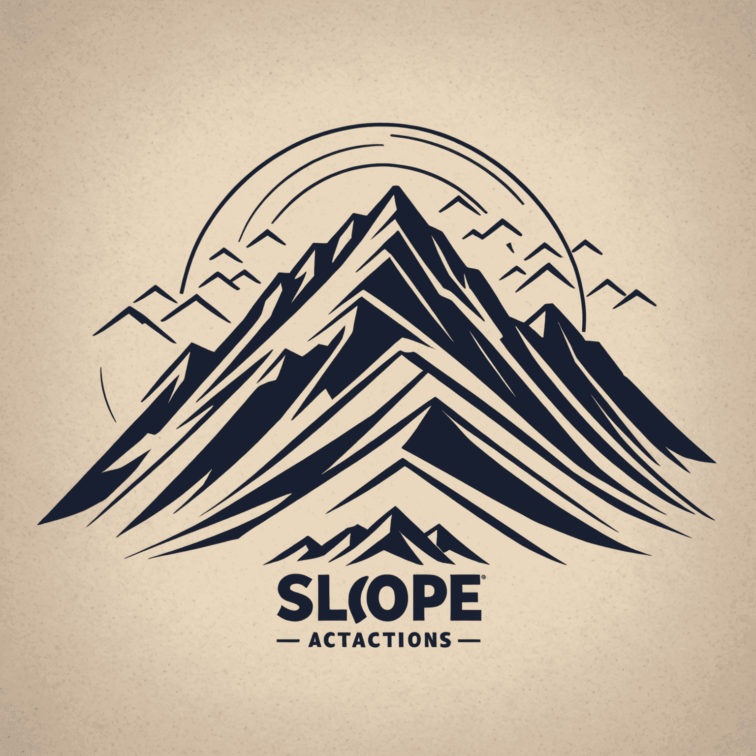 Slope Actions logo featuring a stylized mountain slope with ski tracks